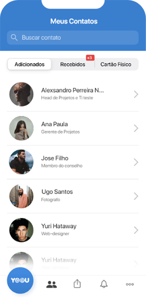 Troque cartões digitais e armazene todos os dados de seus contatos em um único lugar.