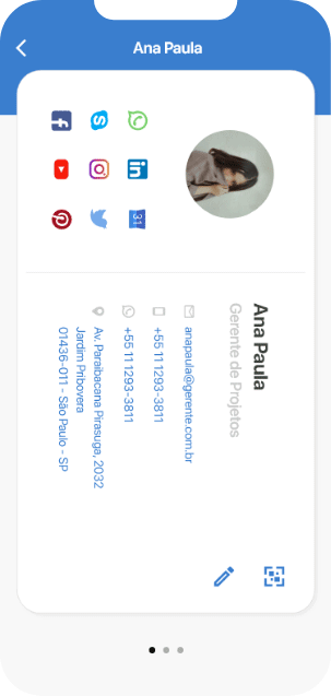 Envie mensagens, mande e-mails ou ligue em segundos.